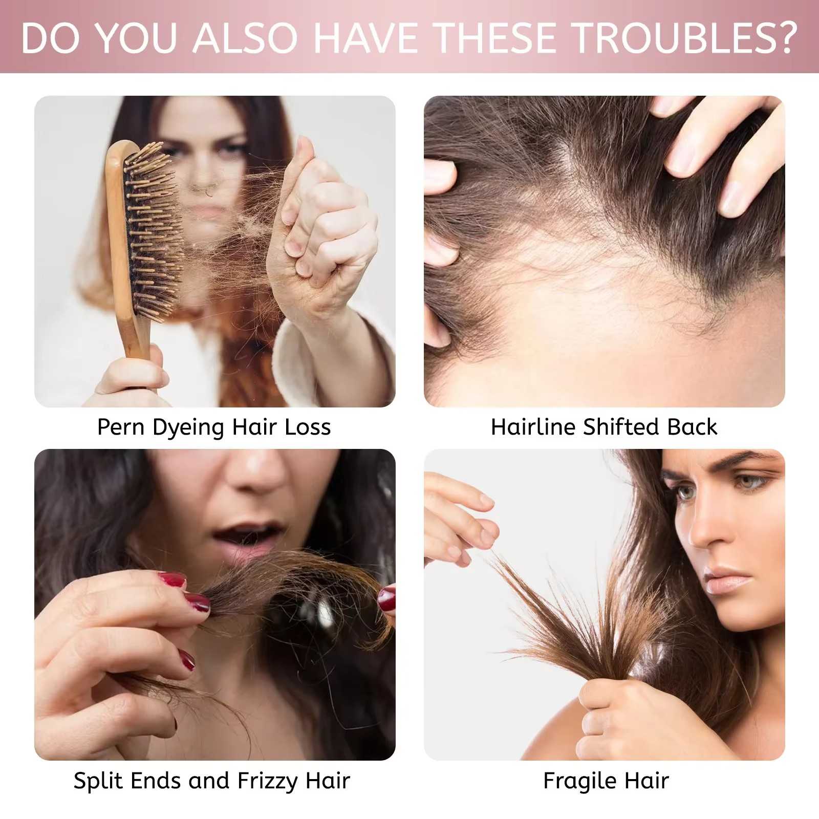 Spray capillaire à l'eau de riz pour renforcer les follicules pileux, épaissir les racines, prévenir la chute, nourrir et adoucir les cheveux, soin capillaire pour cheveux clairsemés