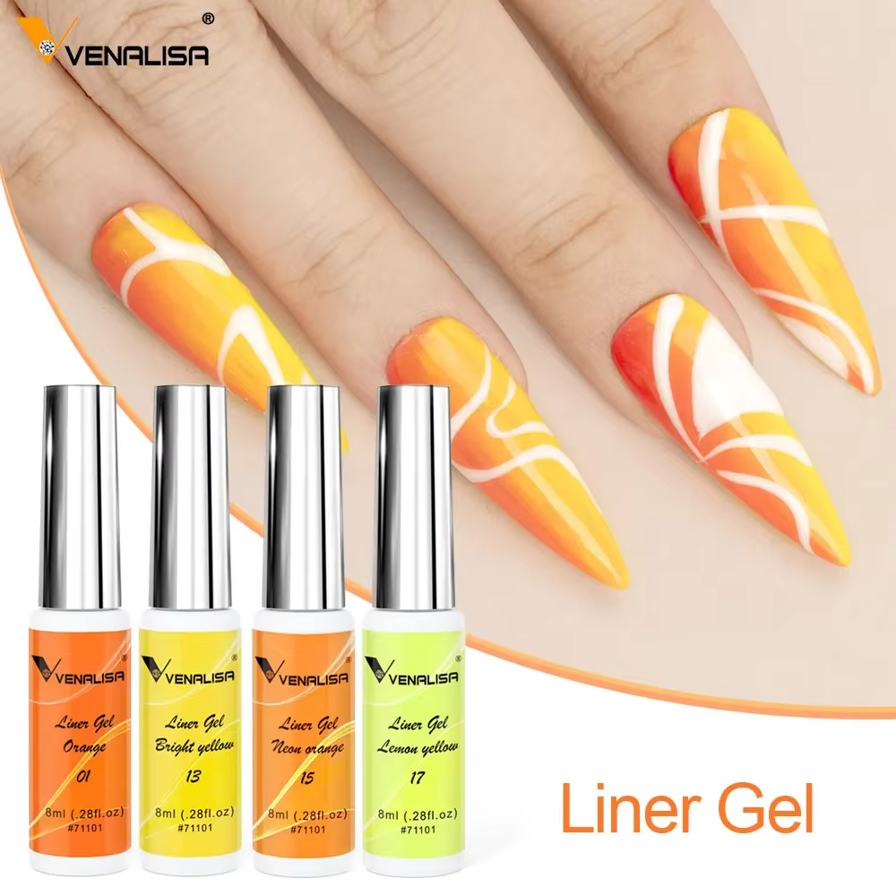 Venalisa 8ml Gel de revêtement Super brosse rapide français conception d'ongle dessin Gel