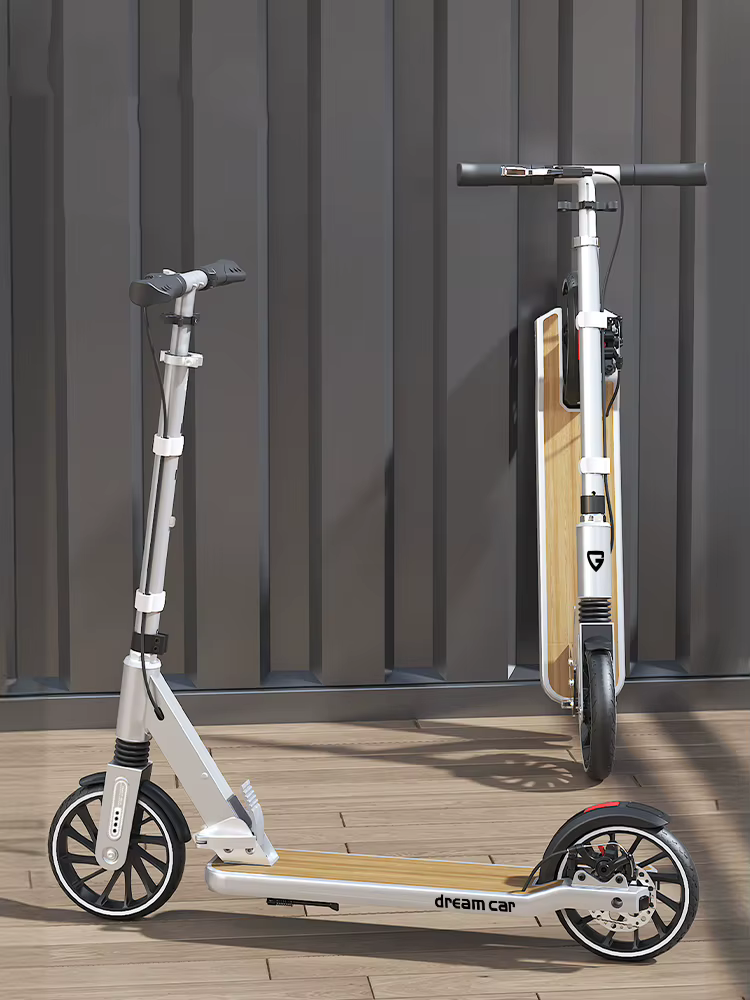 Trottinette à deux roues pour adultes de 5 à 15 ans, scooter à une jambe à hauteur réglable pour adolescents et enfants