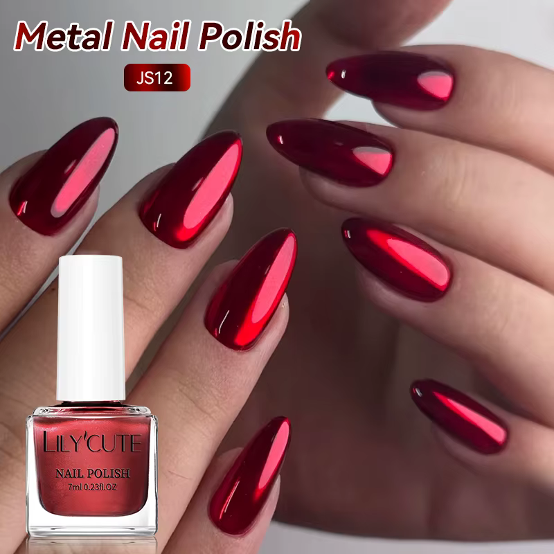 LILYCUTE 7ml miroir métallique Vernis à ongles pas besoin de lampe UV LED fournitures