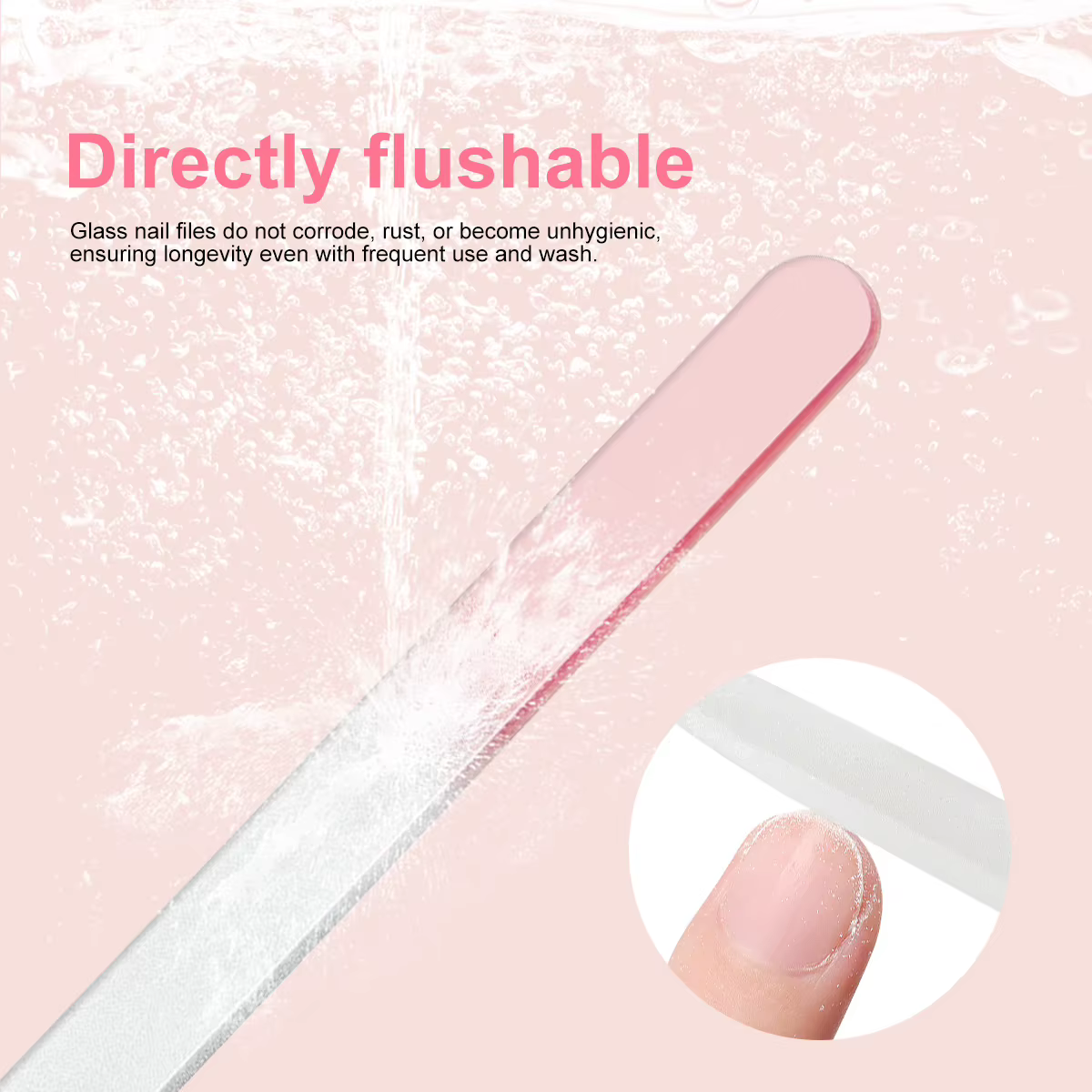 Lime à ongles en verre manucure professionnelle sable frottant