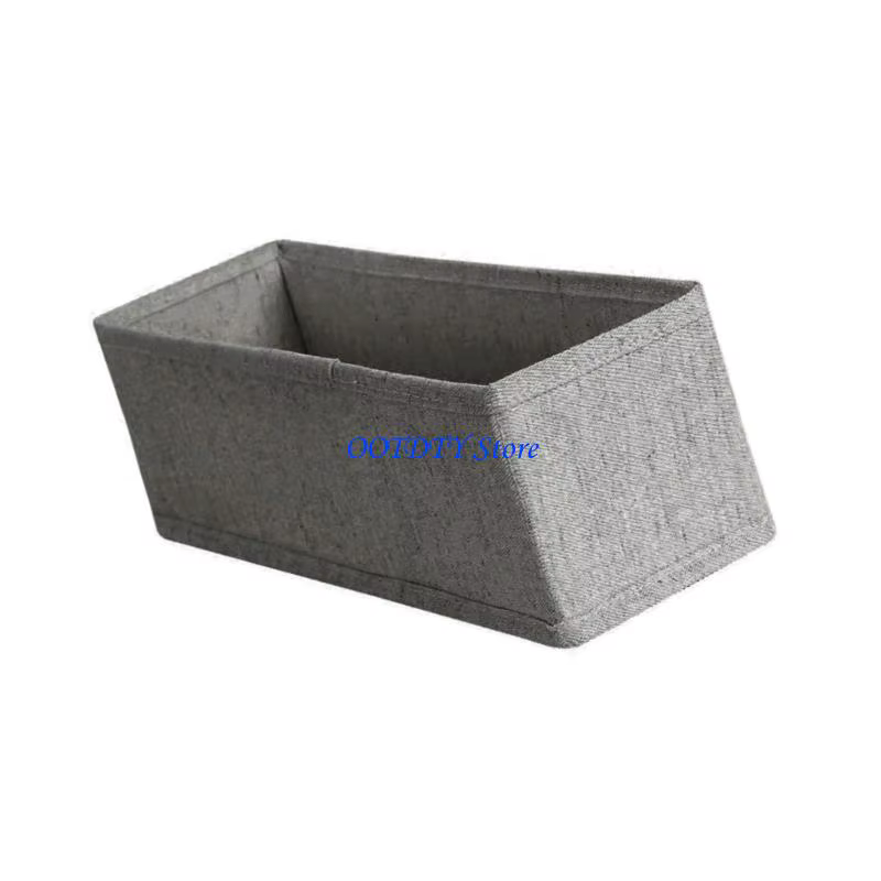Organisateur placard robuste en tissu coton lin 367A, accessoire pour vêtements délicats, boîte rangement pliable avec