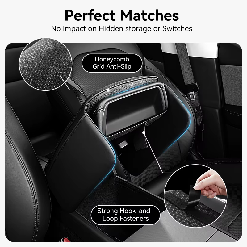 YZ Pour Tesla Model 3 Highland / Model Y Juniper 2026 – Housse de protection pour accoudoir central en cuir souple, coussinet de coude anti-rayures, accessoires intérieurs, nouveaux fournitures automo