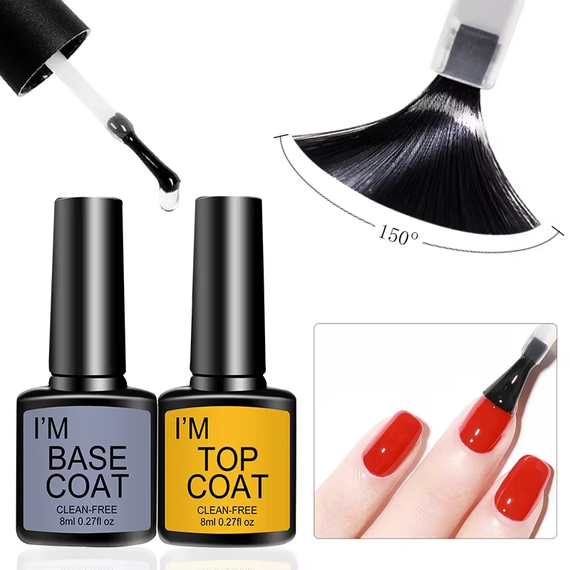 Kit Nail Art avec couche de base et couche de finition