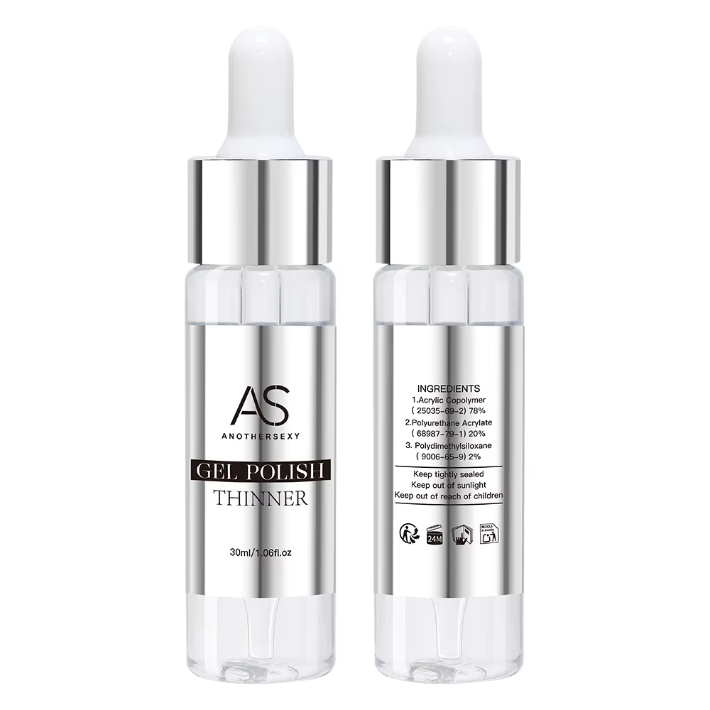 AS 30ml Diluant Gel Transparent 30G pour Vernis à Ongles
