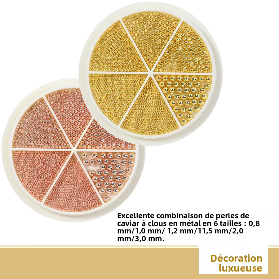 Petites perles de Caviar en acier pour Nail Art