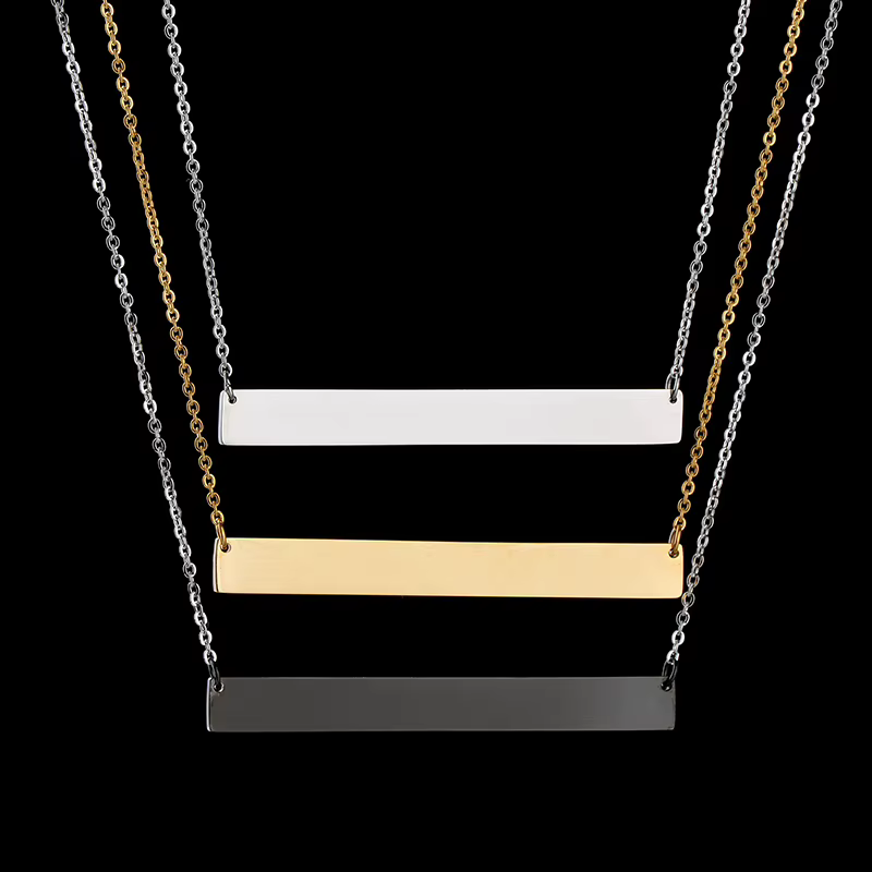 Nextvance – collier personnalisé avec image d'yeux, pendentif rectangulaire en acier inoxydable gravé au Laser pour femmes et hommes, bijoux cadeaux