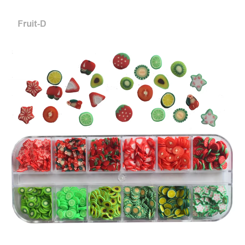 Autocollants 3D en forme de tranches de fruits pour nail art