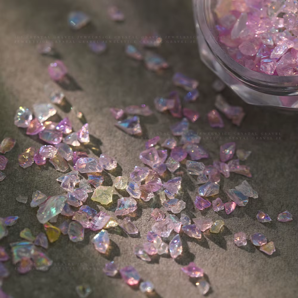 1 bouteille de breloques en cristal naturel pour Nail Art