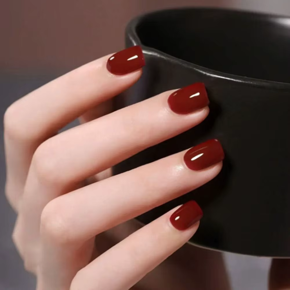 Faux Ongles Courts à Couverture Complète