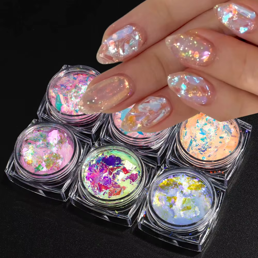 Paillettes pour ongles Aurora Opal