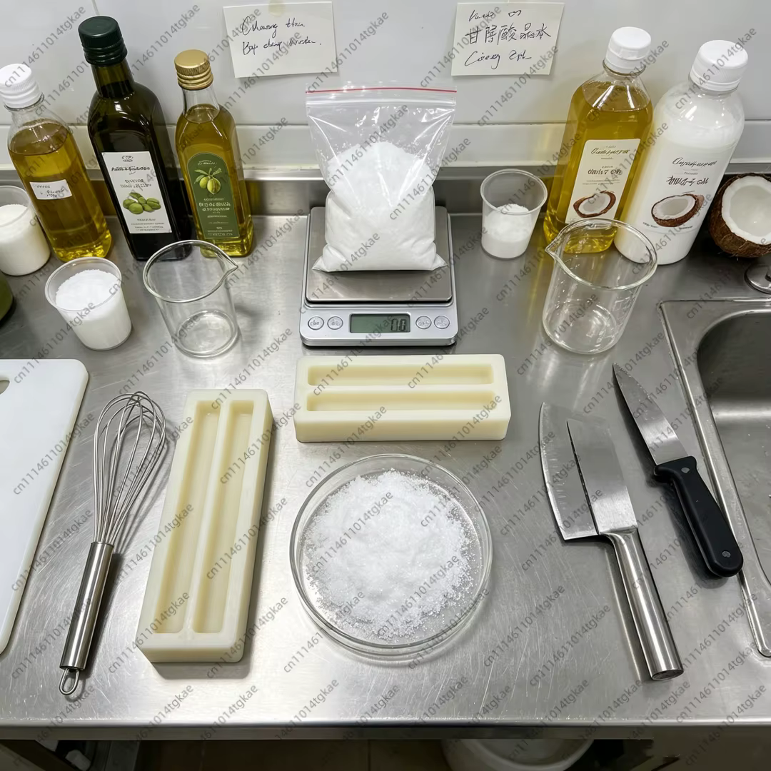 Cristaux d'acide glycolique à 99 %, matière première exfoliante AHA pour la fabrication de savon à froid, masque facial DIY et soins de la peau du corps