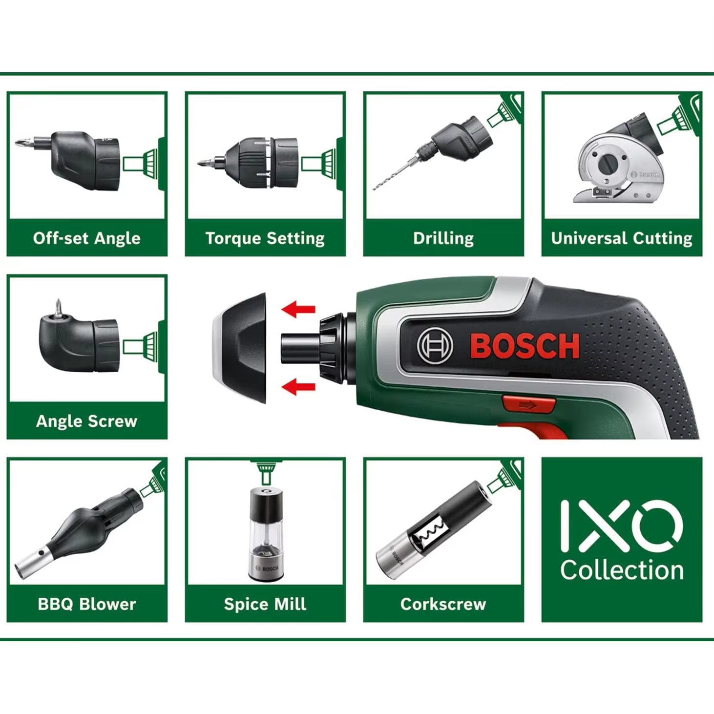 Adaptateur de perçage Bosch pour accessoire de perceuse IXO pour tournevis IXO