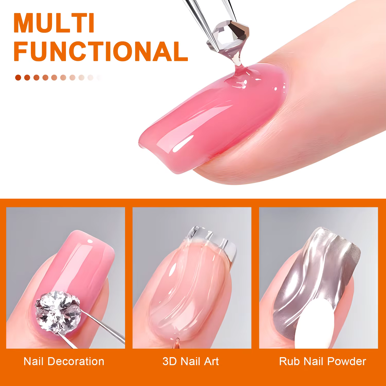 TWOING 8g/15g Gel de colle à ongles collant Super fort pour strass décorations d'art d'ongle sans lingette bricolage gemme adhésif Gel UV fonctionnel