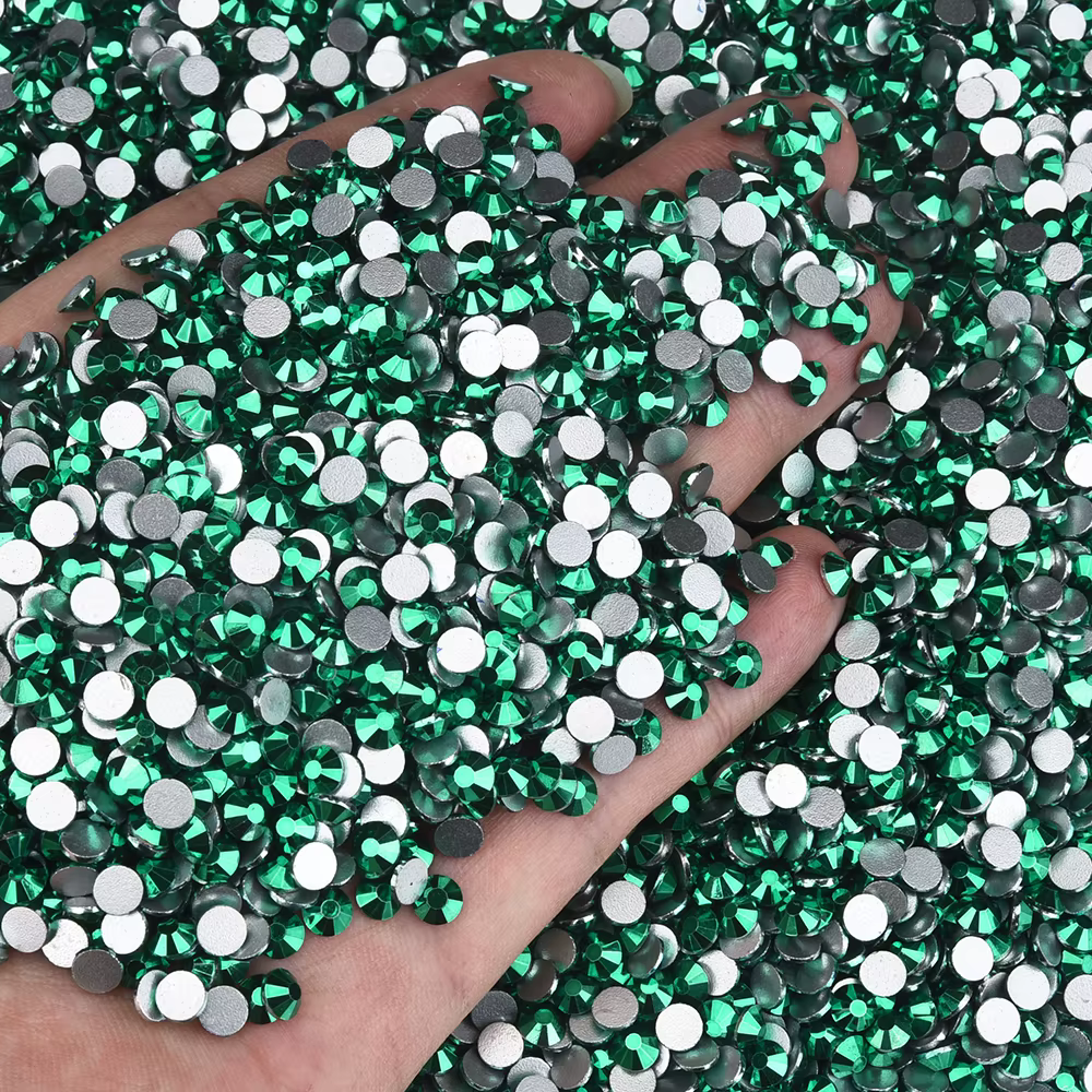 Oleeya – Strass en cristal de verre de haute qualité, nouvelles couleurs de Mine, paillettes, pierres à dos plat pour Nail Art, décoration artisanale DIY