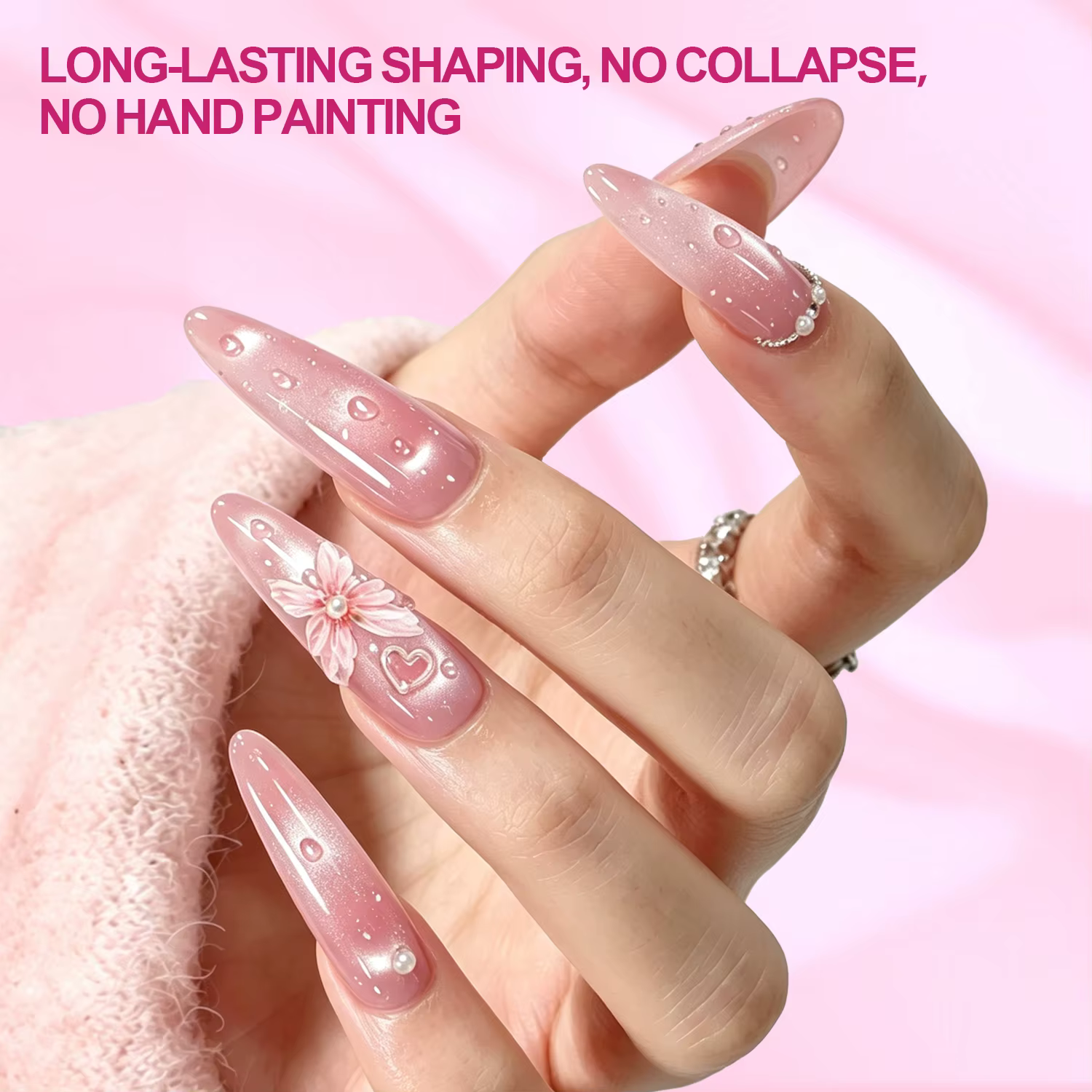 Nailpo Hema/TPO Free Water Drop Top Coat Sans Résidu Auto-lissant Séchage Rapide en 5 Secondes Longue Durée 15ml Haute Qualité Pour Effet 3D Manucure