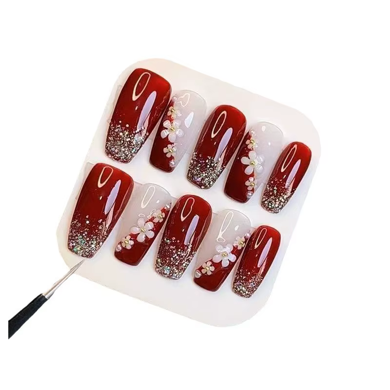 Faux ongles de mariée haut de gamme pour nail art