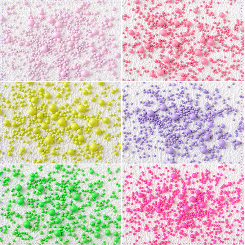 Étui de perles de caviar colorées pour nail art