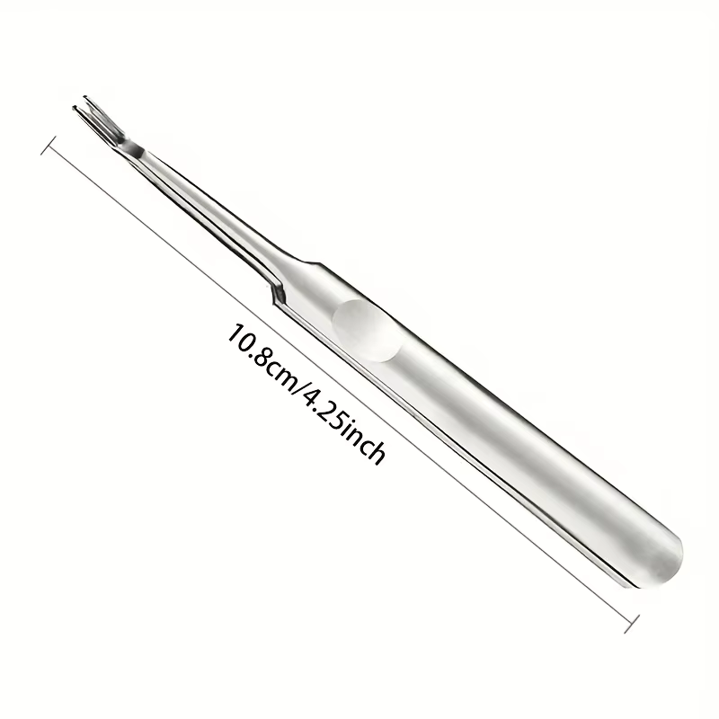 Nettoyeur de cuticules professionnel en acier inoxydable argenté