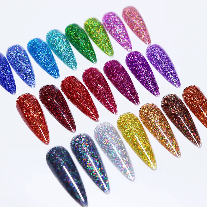 Poudre de paillettes Laser pour ongles