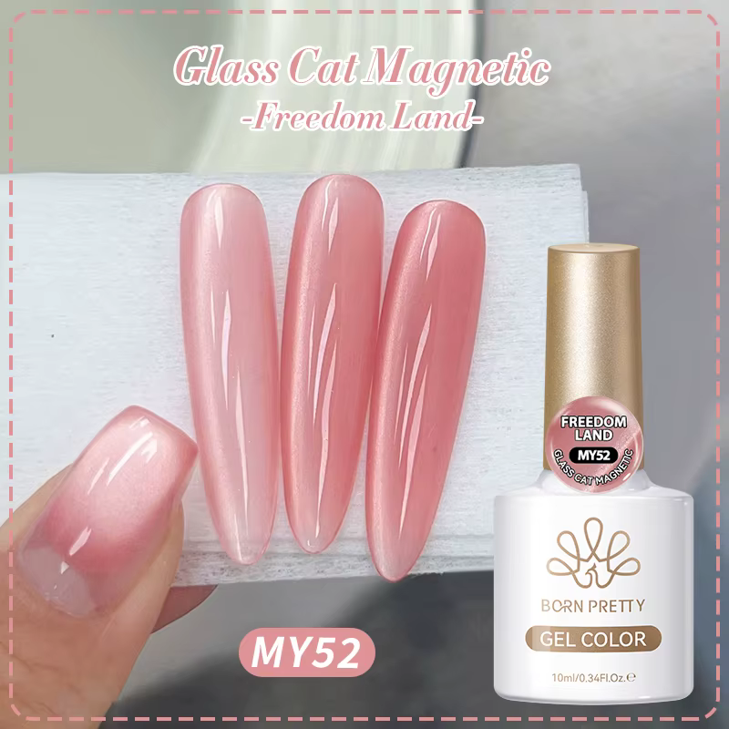 BORN PRETTY 10ml perle de verre rose chat Gel magnétique vernis à ongles printemps clair de lune gelée cristal Semi Permanent tremper manucure
