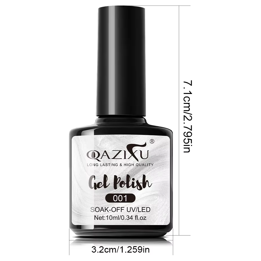 QAZIXU 1/6 pièces gris blanc couleur vernis à ongles paillettes Gel Semi Permanent UV Gel hiver tremper UV LED Nail Art