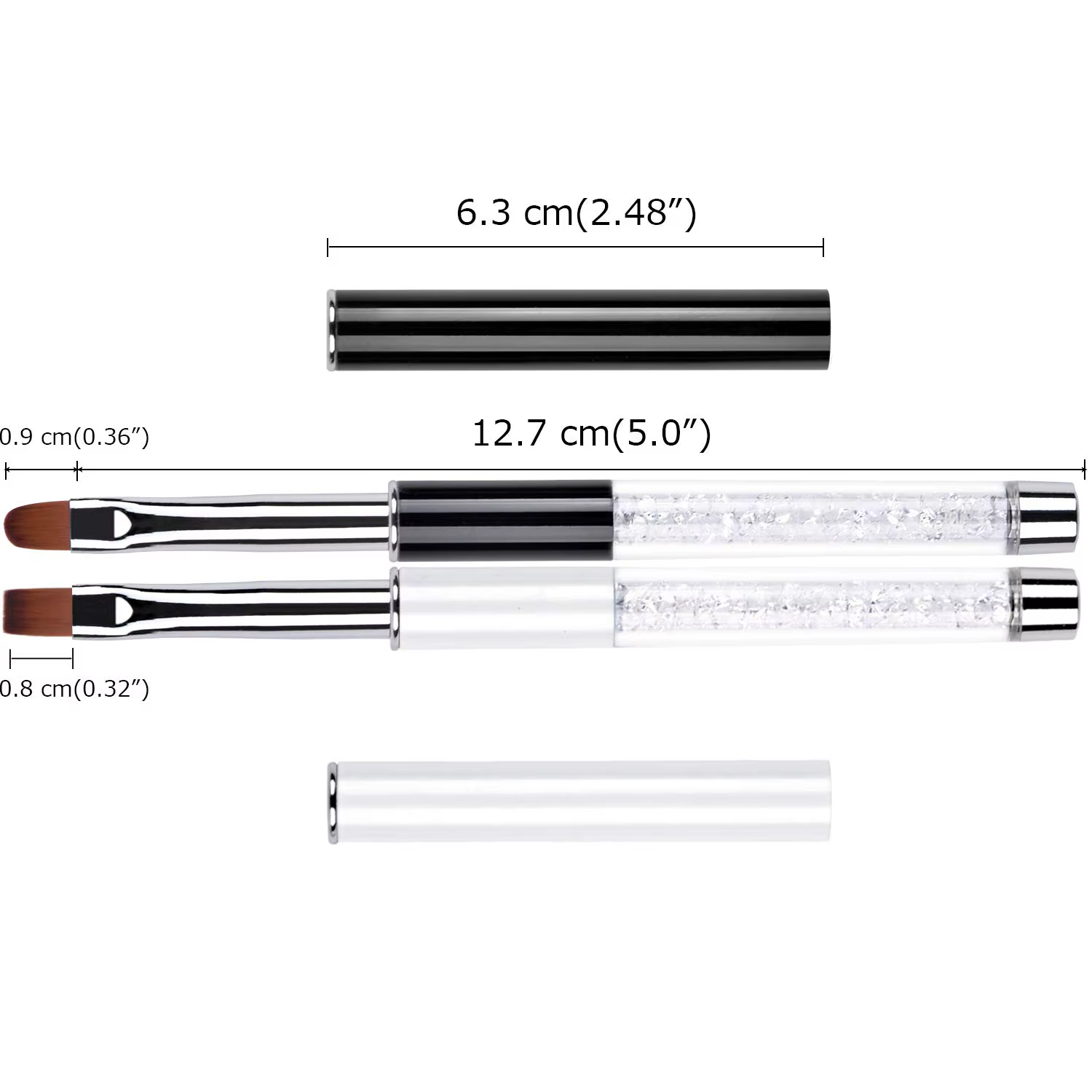 Brosse à ongles ovale et plate pour Gel UV
