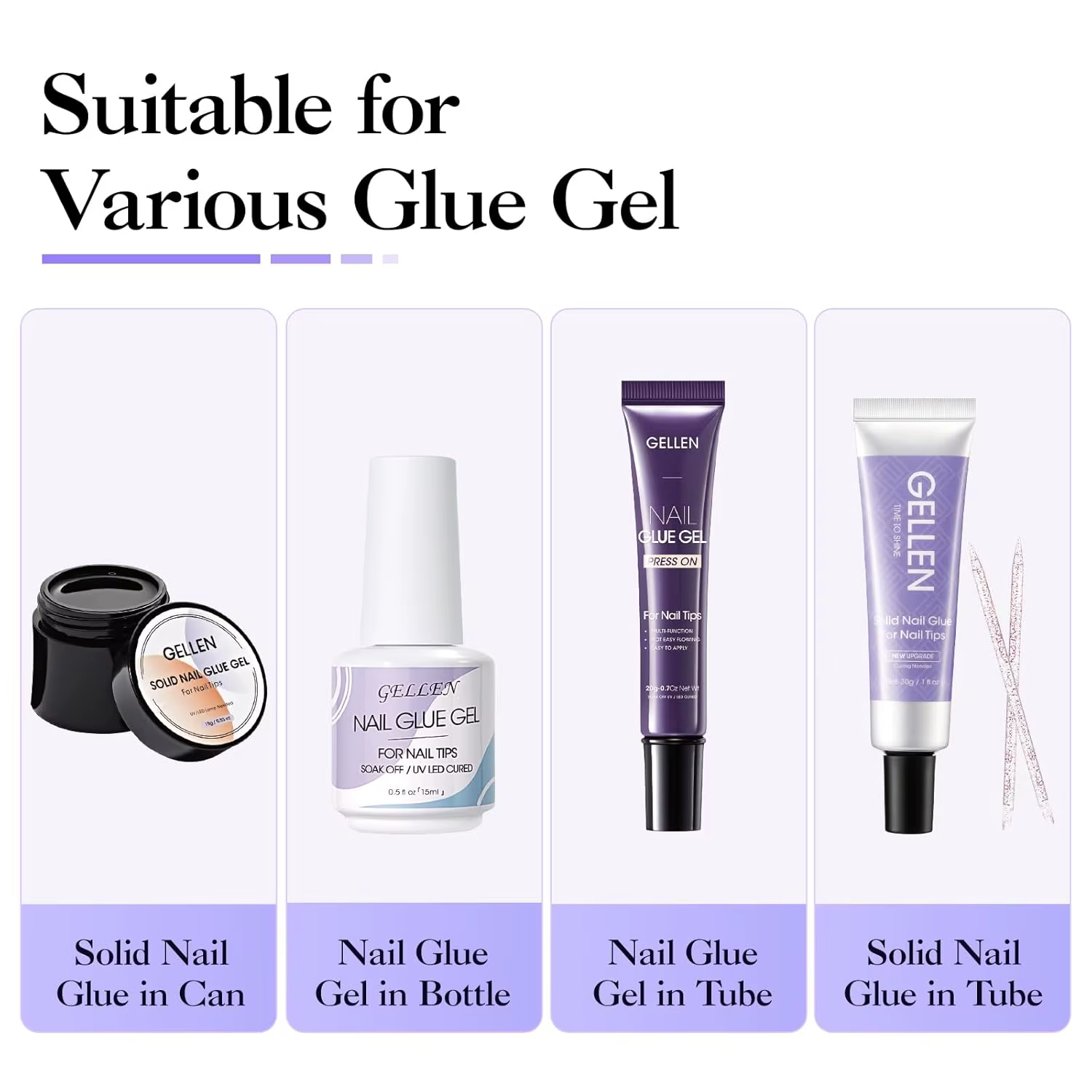GELLEN 40ml Dissolvant de Colle à Ongles Formule Douce