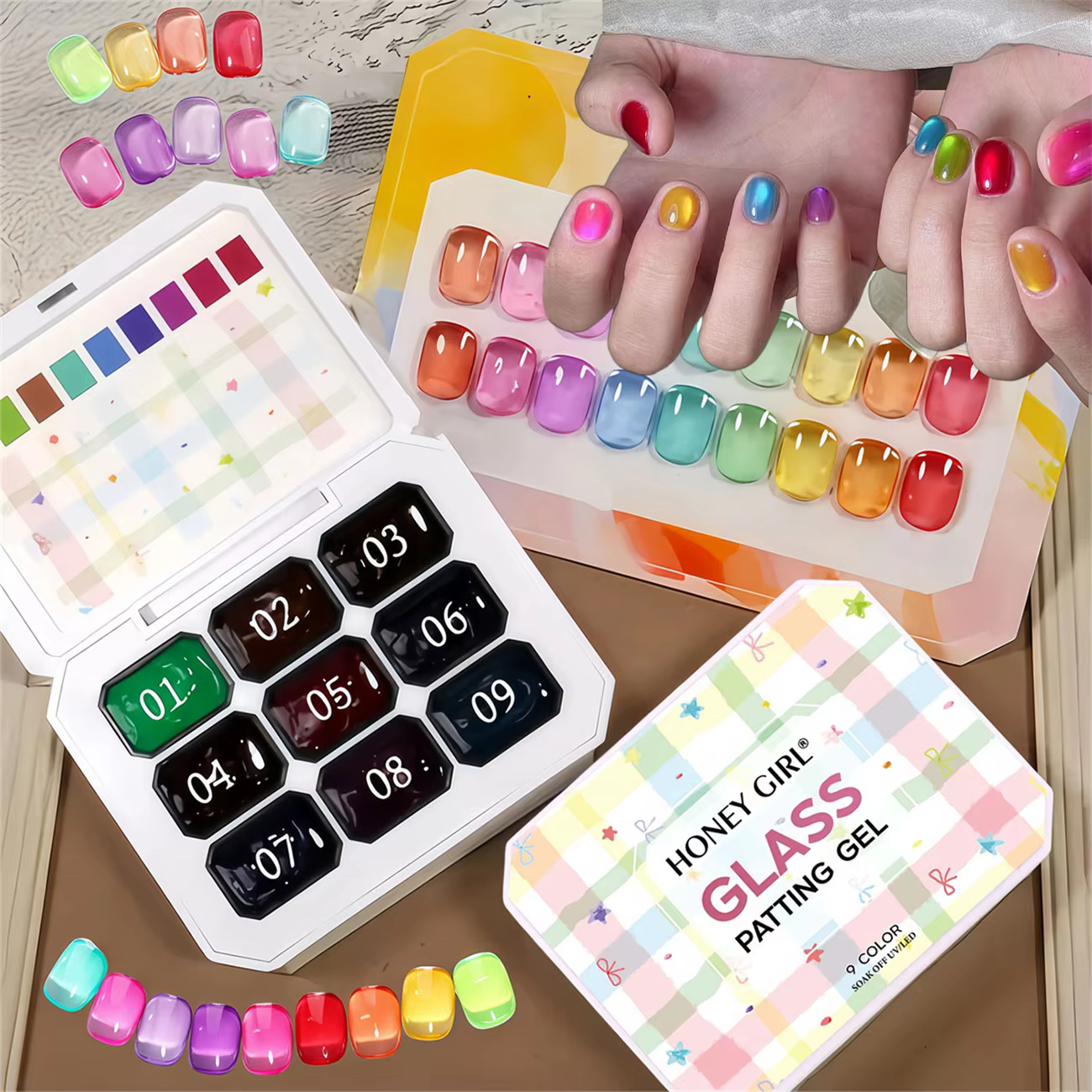 1 pièce Gel de modelage en verre solide couleur bonbon