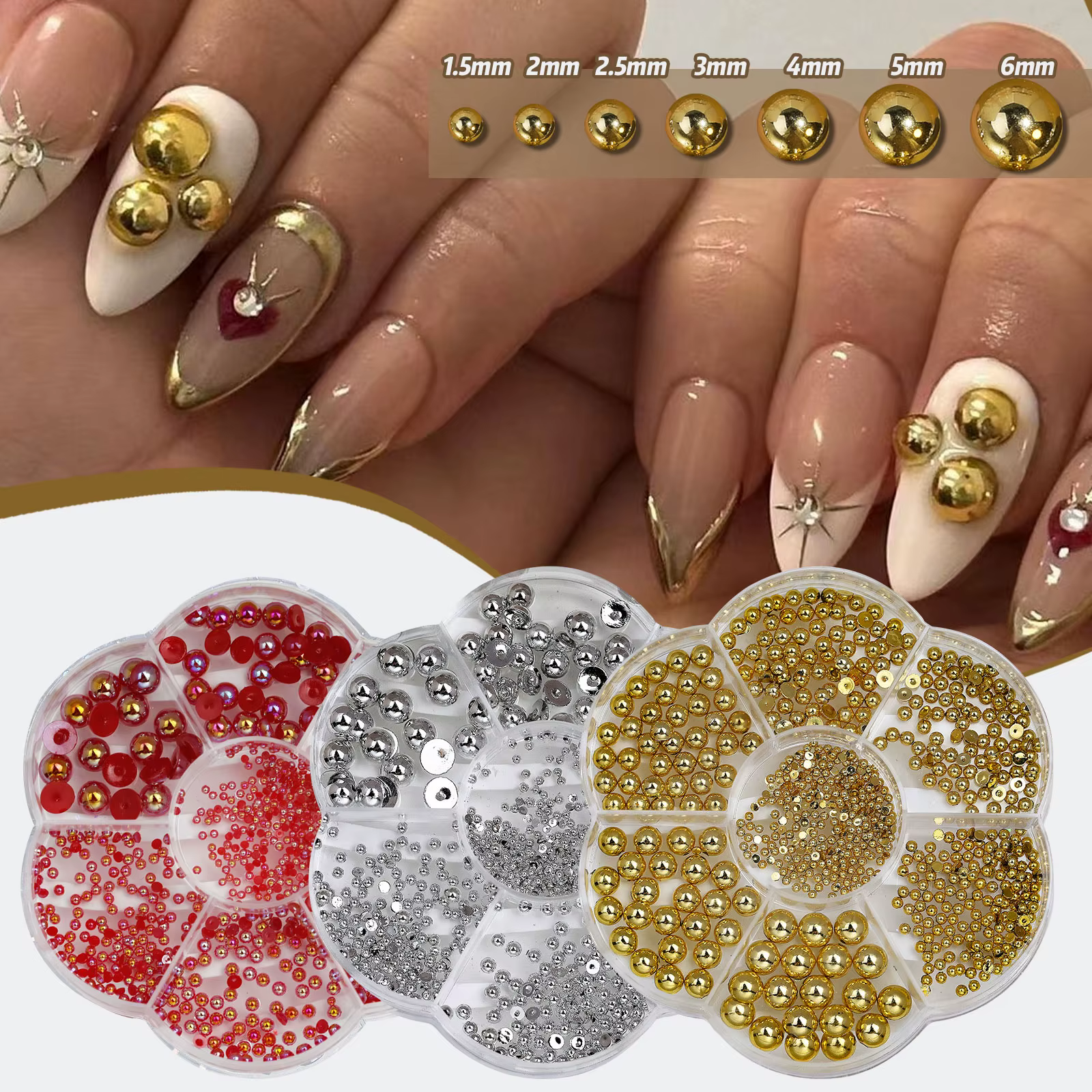 Boîte de prune mixte pour la décoration des ongles