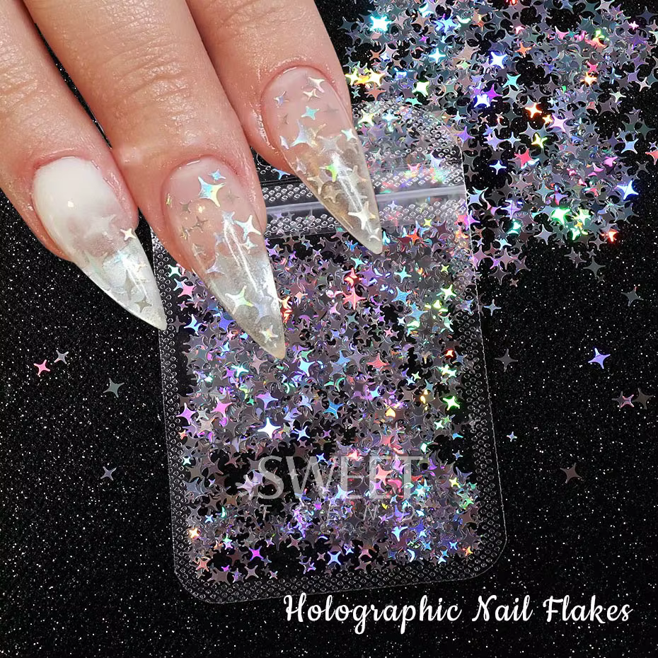 Paillettes holographiques pour ongles