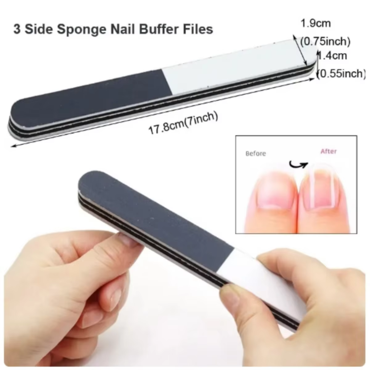 Kit de limes à ongles professionnelles pour manucure et pédicure