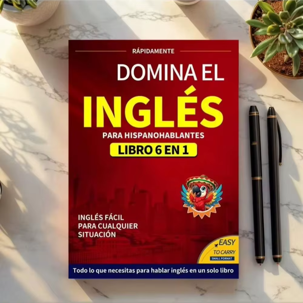 Livre d'anglais pour débutants 6 en 1, édition espagnole, cahier d'exercices d'anglais, dictionnaire facile pour l'apprentissage des langues, fournitures d'étude pour la lecture et l'école