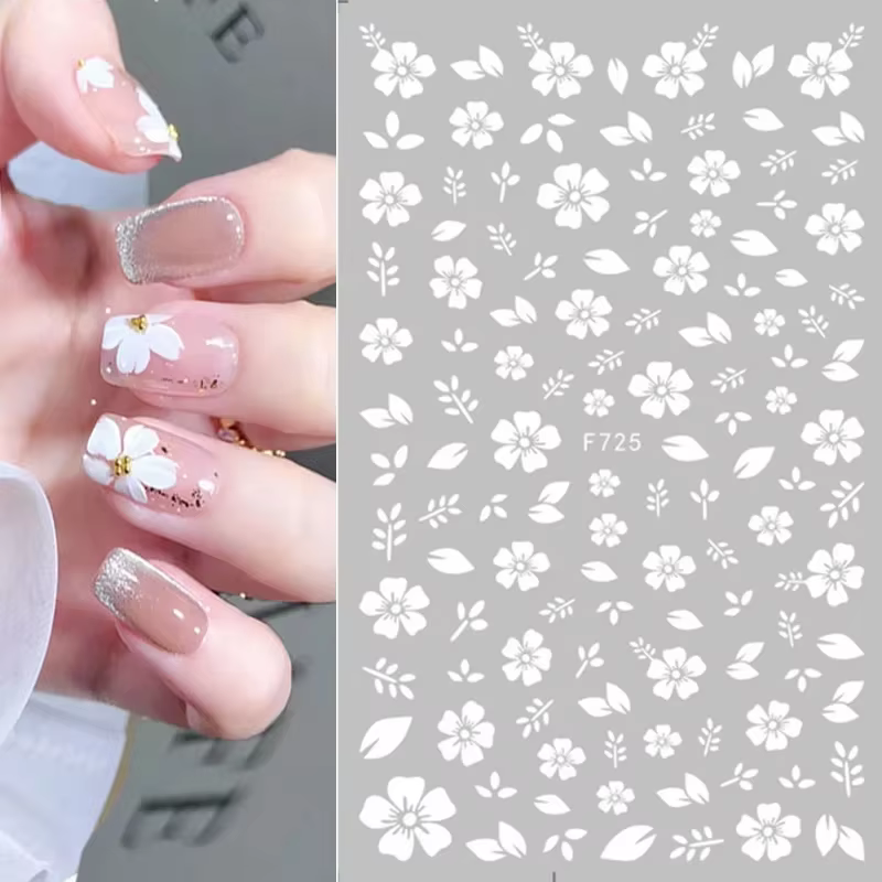 Autocollants pour ongles 3D fleur Sakura