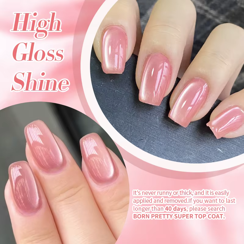 BORN PRETTY 10ml perle de verre rose chat Gel magnétique vernis à ongles printemps clair de lune gelée cristal Semi Permanent tremper manucure
