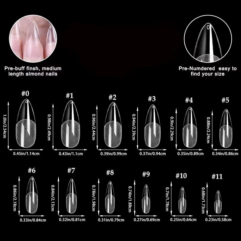 600 faux ongles pointus