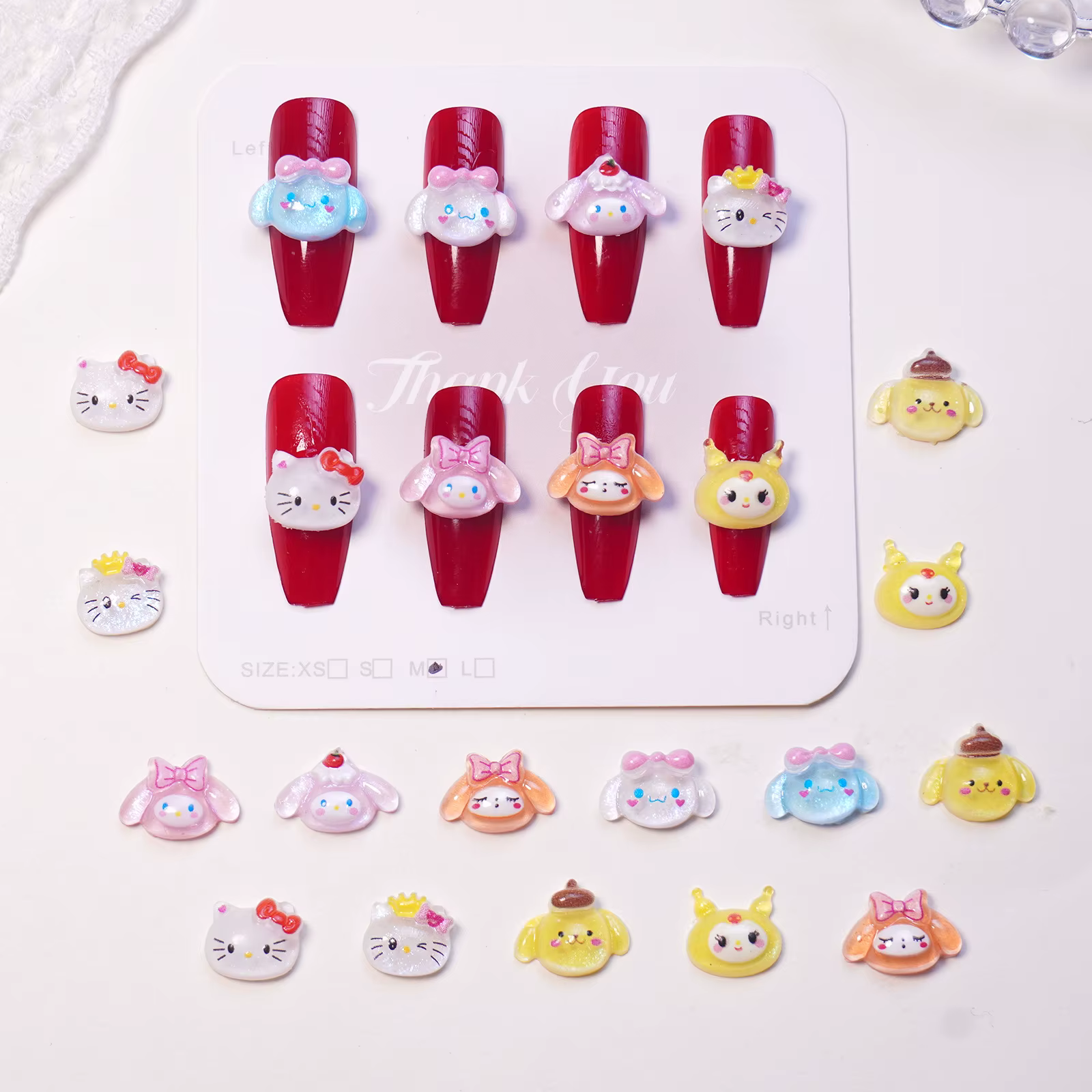 100 pièces/paquet de charmes pour ongles KT Kitty - Art