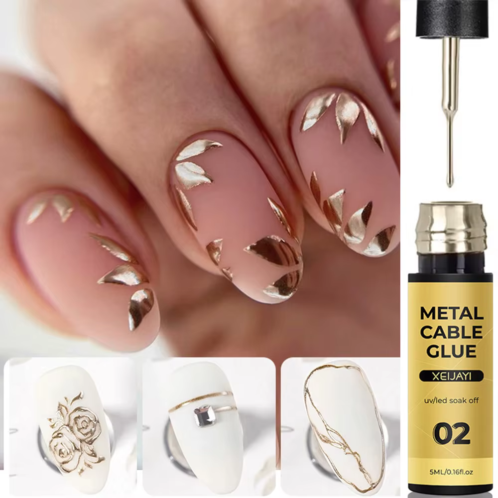 Vernis à ongles en Gel métallique argenté