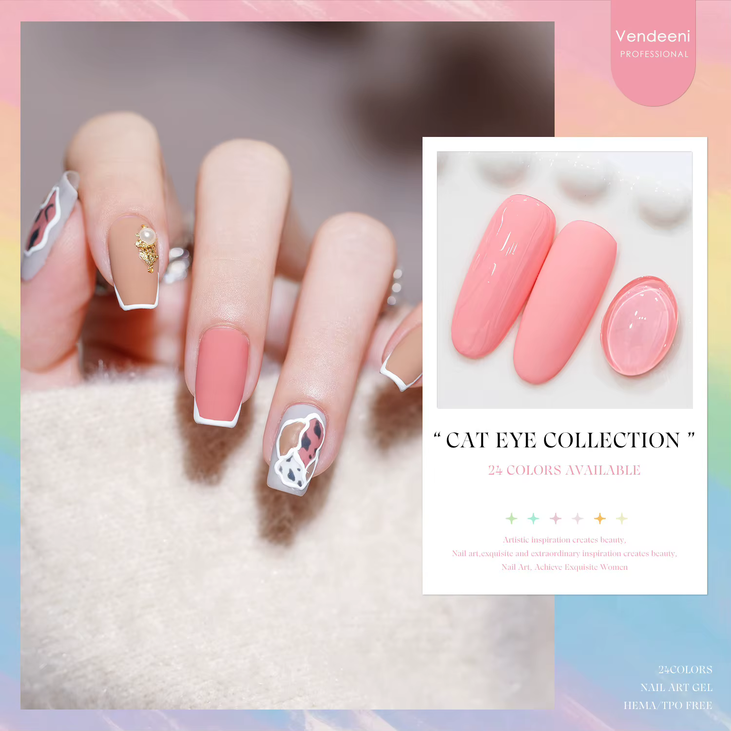 Ensemble de vernis à ongles en gel 24 couleurs 15 ml