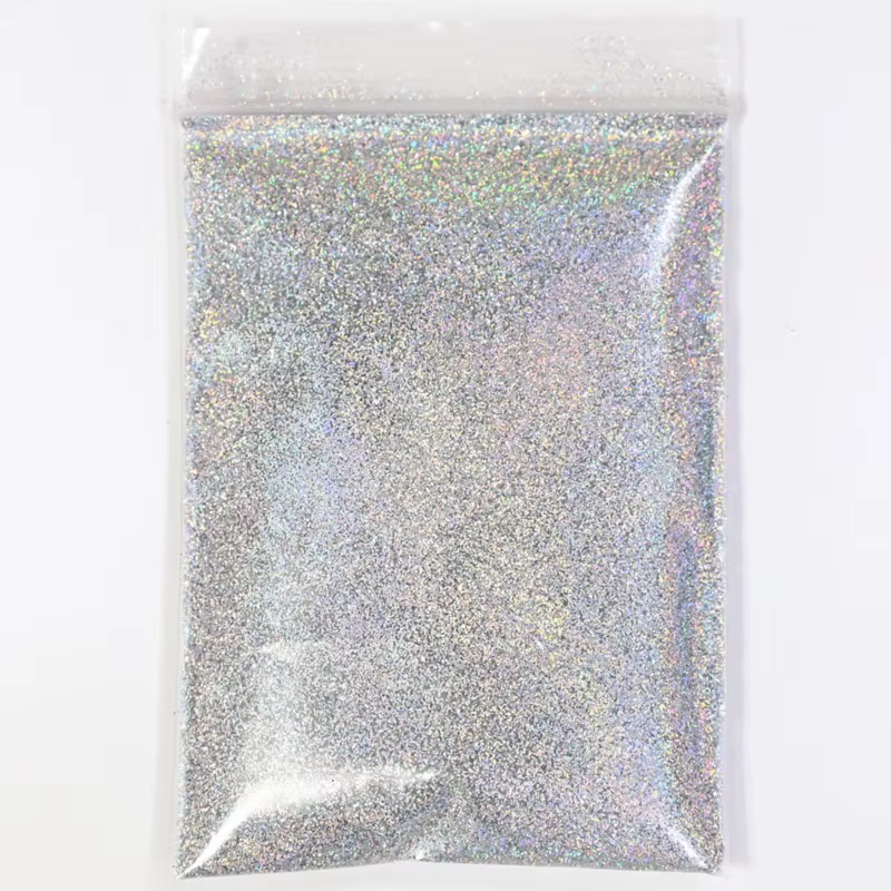 Poudre de paillettes holographiques arc-en-ciel pour les ongles