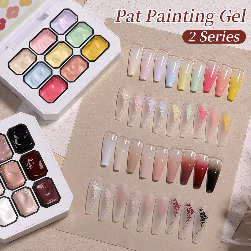 Nouveau Gel de Peinture pour Ongles Dégradé 9 Couleurs