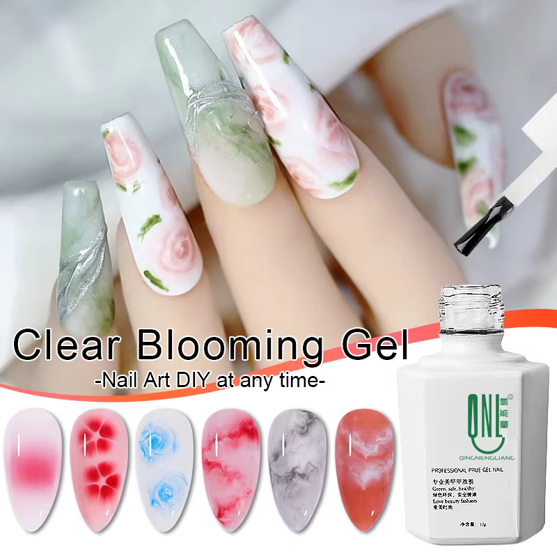 Verhéritage à ongles en gel transparent Blooming LED