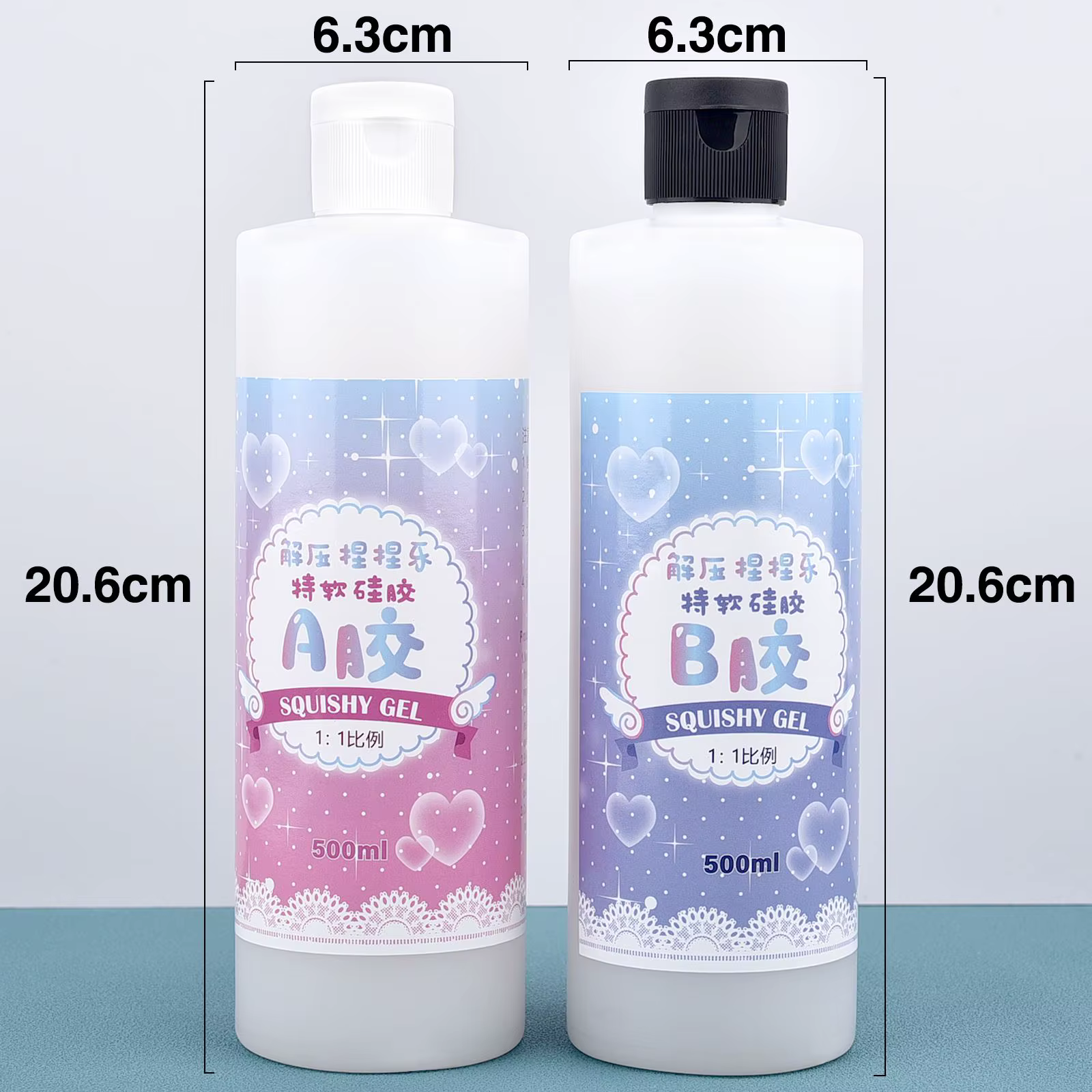 Gel Squishy en Silicone liquide souple, 500/200ml, pour mouler la patte de chat, jouets de décompression, cadeau, jouet à presser pour filles et enfants