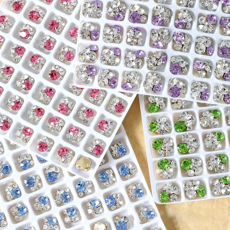 Breloques en cristal brillant 3D pour ongles