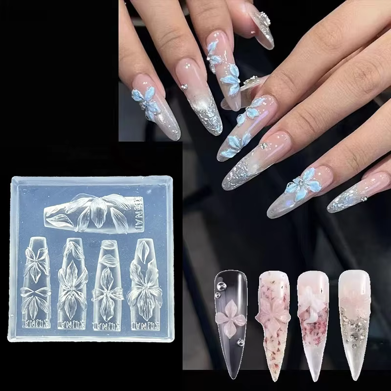 MaveraHBA16 Stampo à ongles fleurs 3D outils