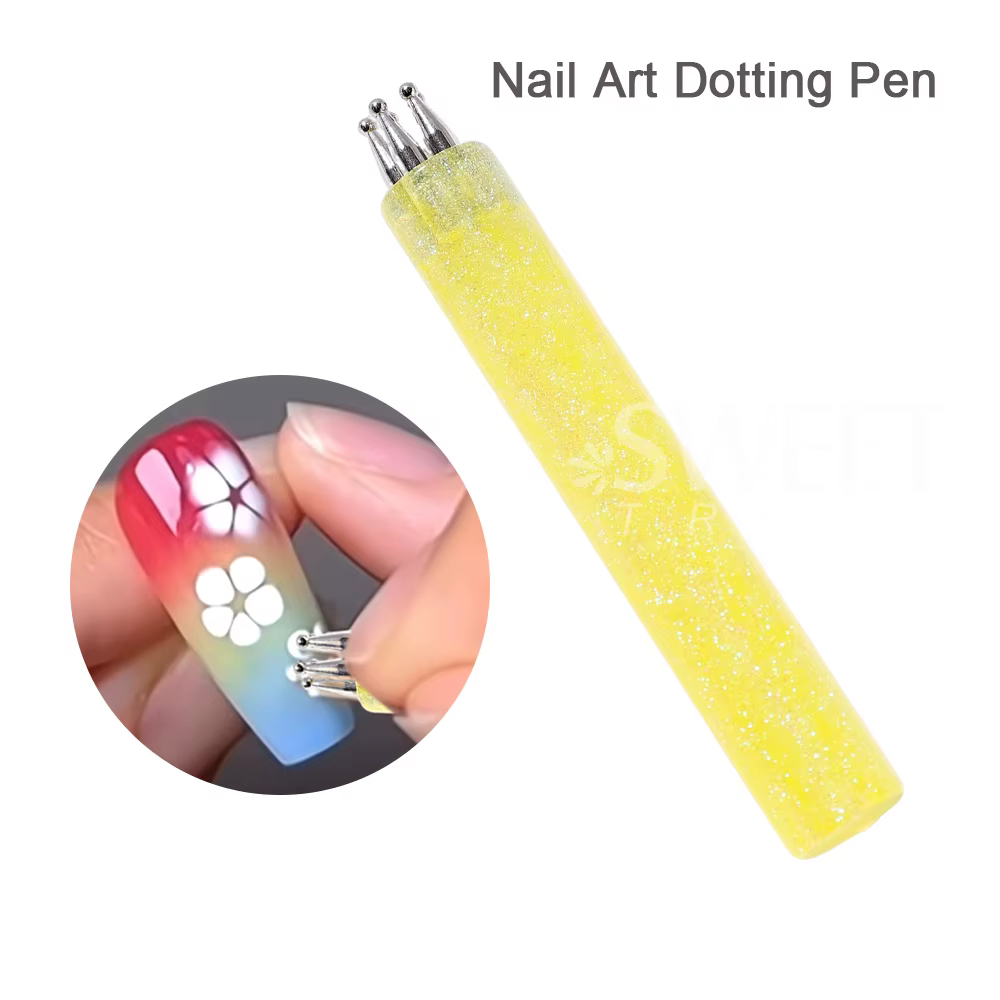 SWEET TREND - 1 pièce Stylo de nail art à 5 pétales pour dessiner des fleurs à cinq