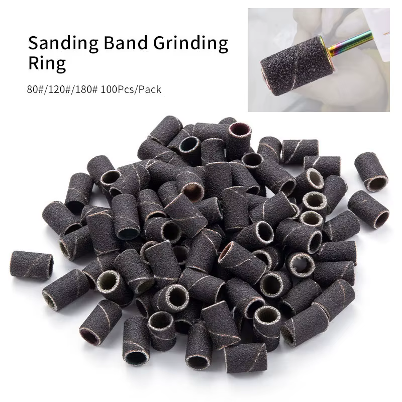 Bandes de ponçage des ongles avec forets à mandrin