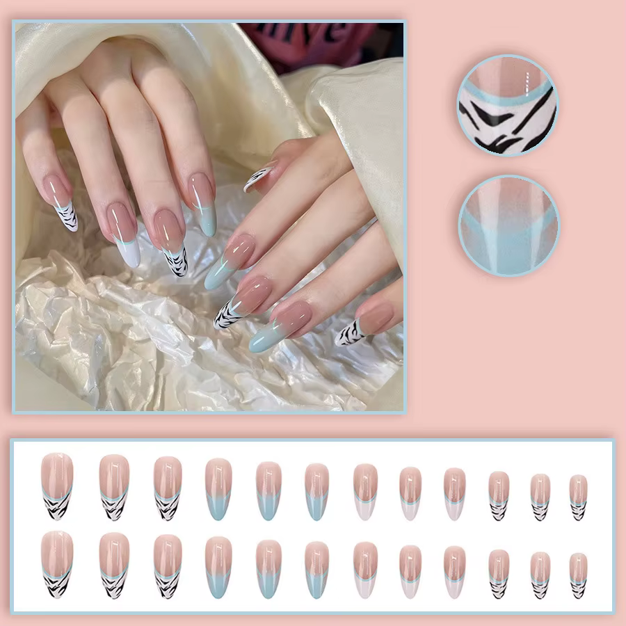 Faux ongles moyens pour femmes et filles