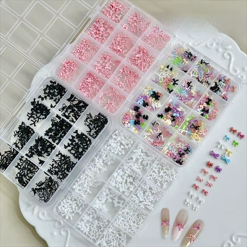 Doux Mini nœud papillon Nail Art accessoires paquet mixte bricolage nœud