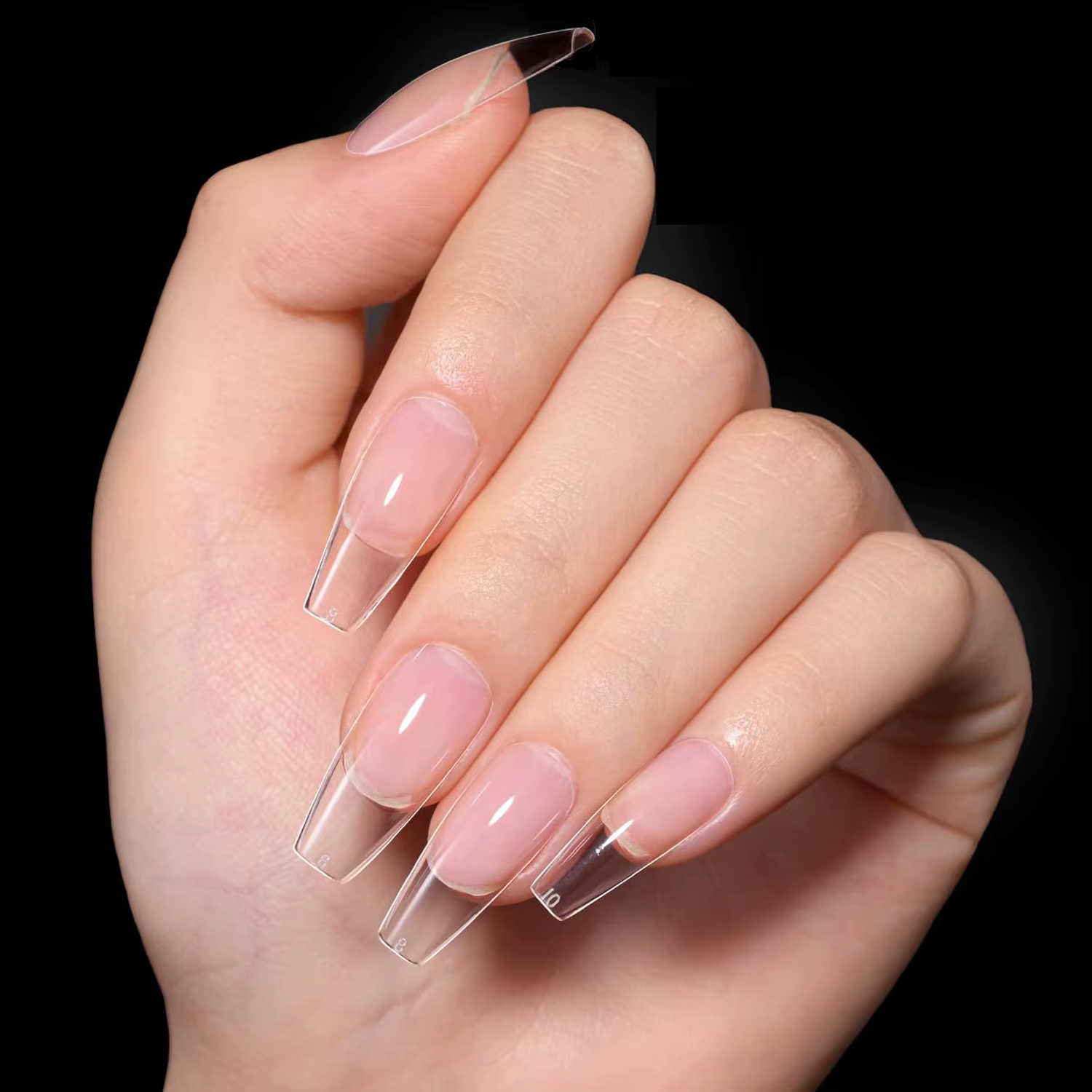 Lot de 600 faux ongles transparents